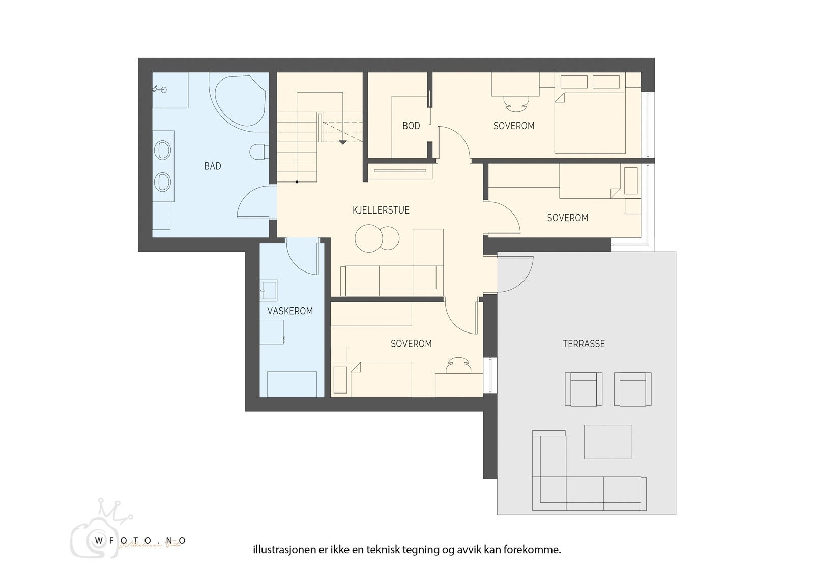 U-etasje plan Galleribilde