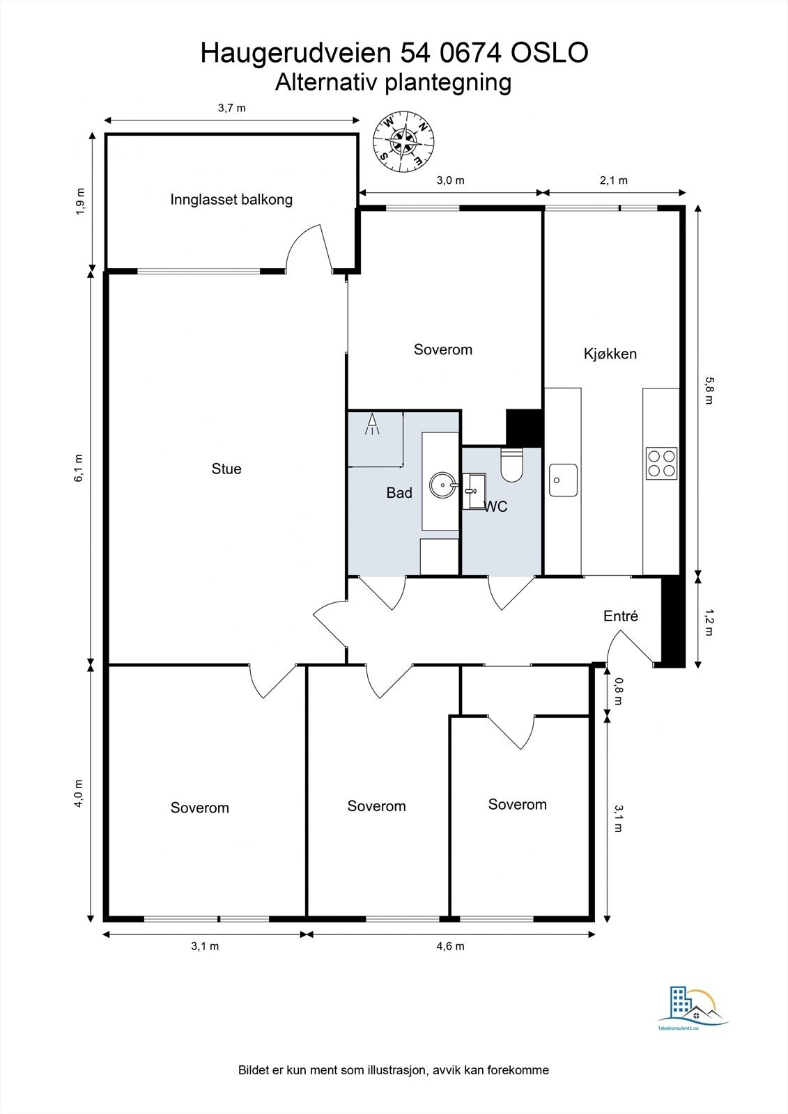 Alternativ planløsning Galleribilde