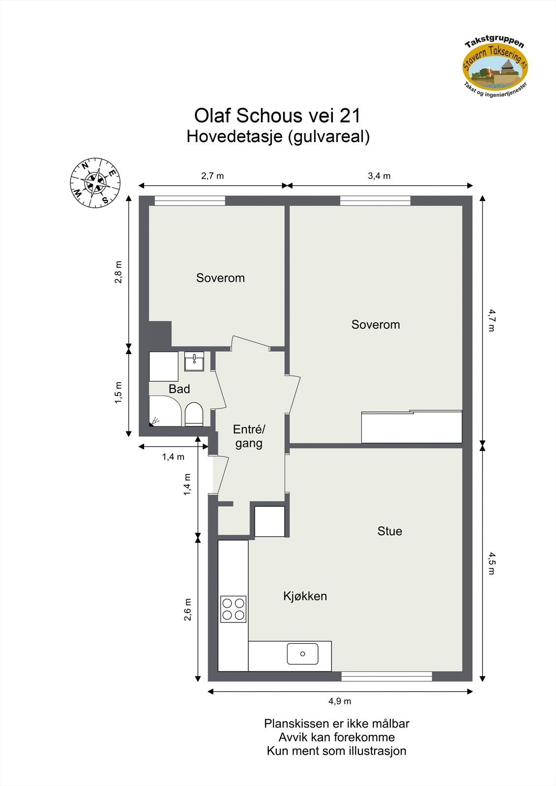 Planskisse- Avvik kan forekomme Galleribilde