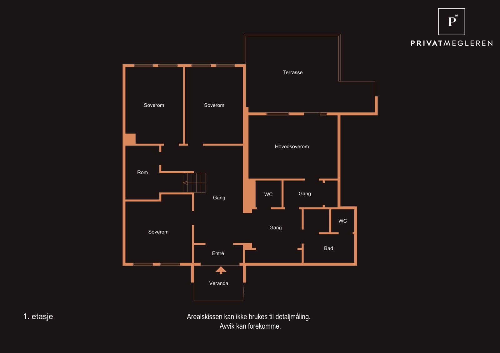 - Underetasje med fire soverom, bad/vaskerom og bod. Galleribilde