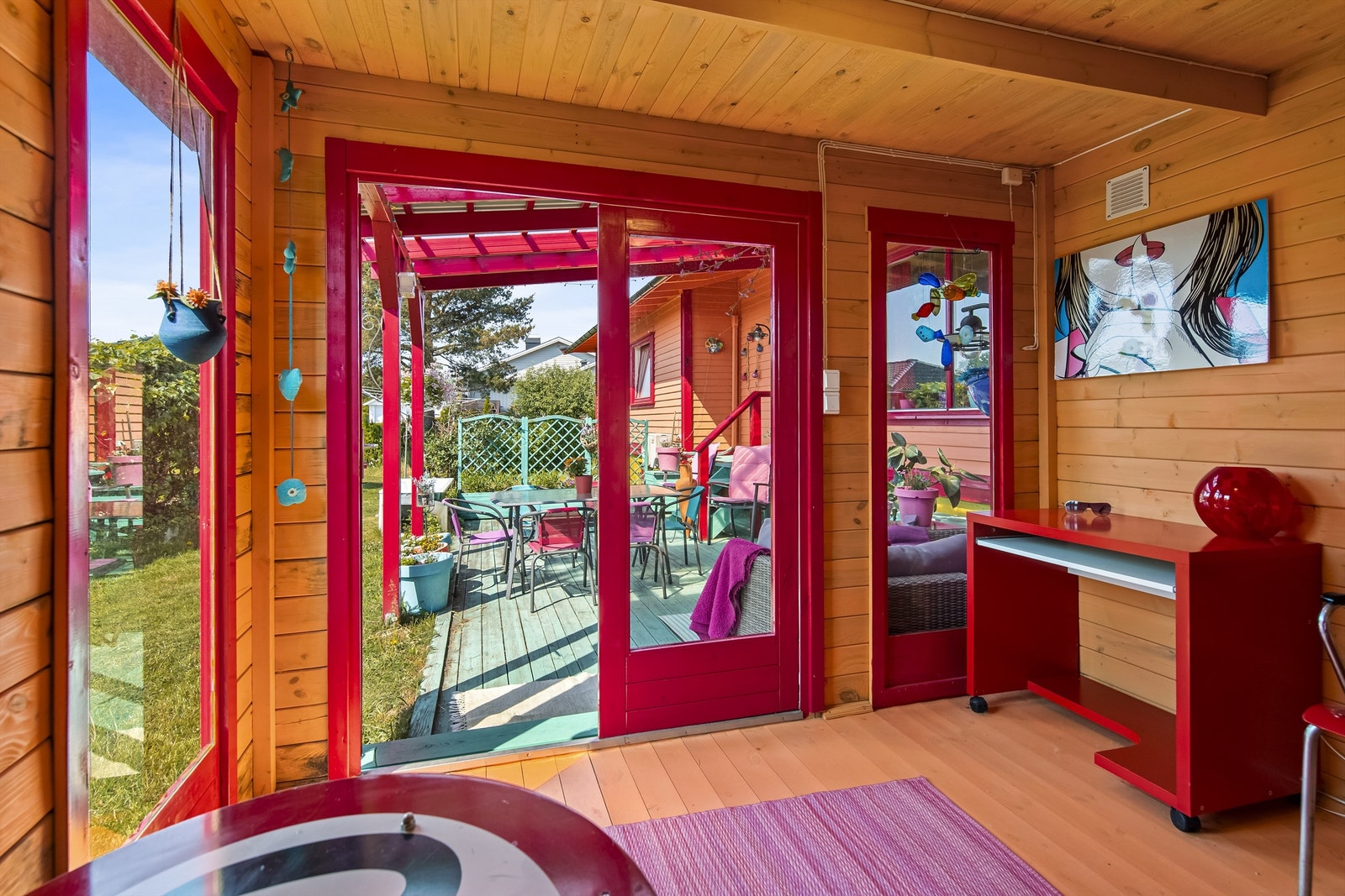 Her kan du sitte lunt og godt i all slags vær Galleribilde