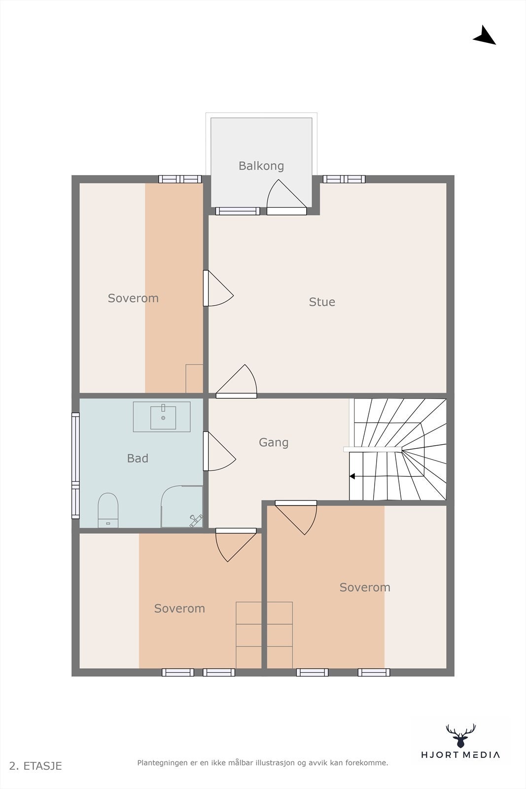Plantegning 2. etg. Galleribilde