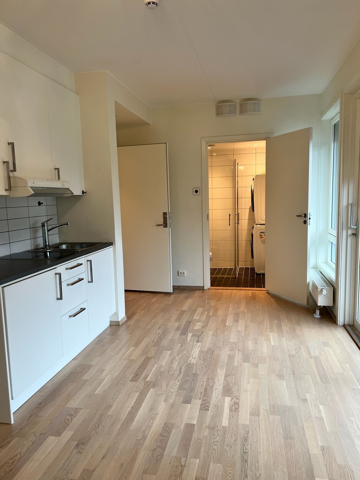 Stue med hybelkjøkken. Galleribilde