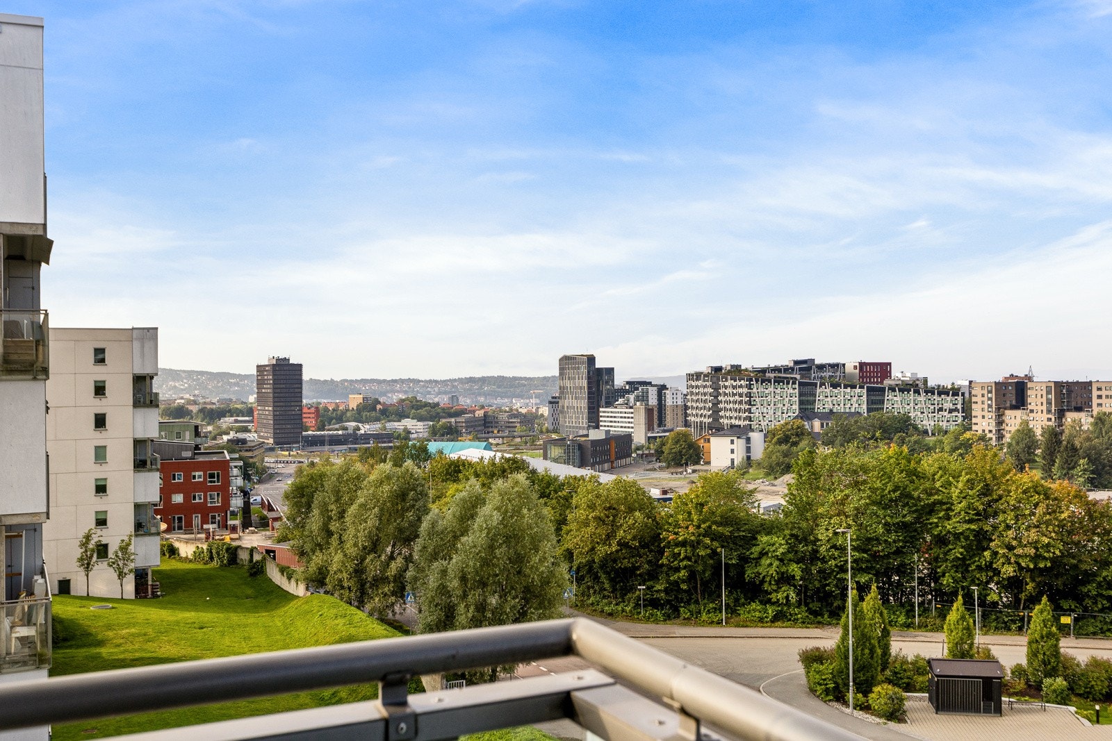 Flott utsikt fra balkongen Galleribilde