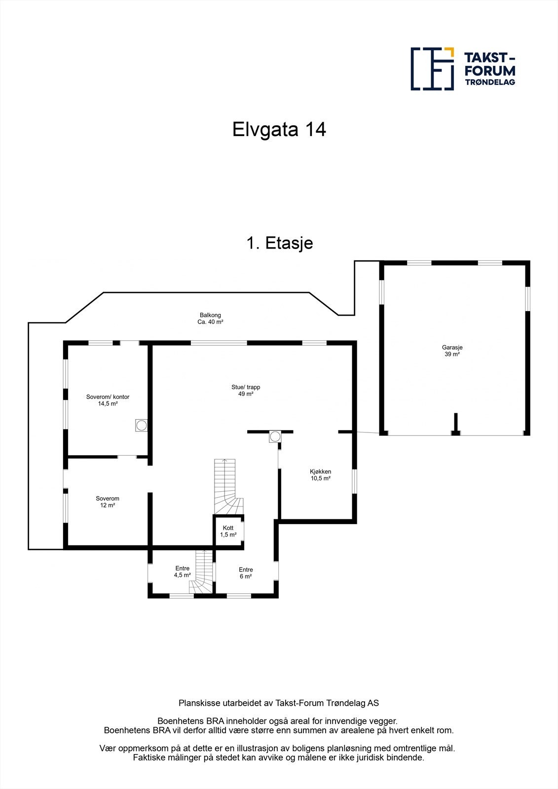Plantegning - 1. etasje Galleribilde