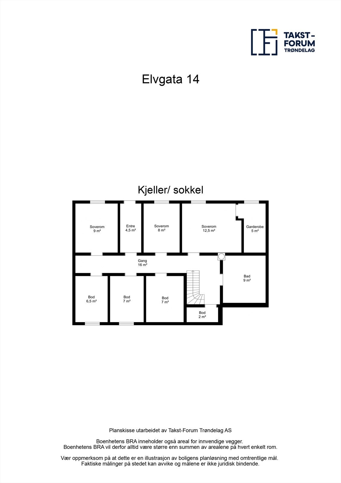 Plantegning - Kjeller/ sokkel Galleribilde