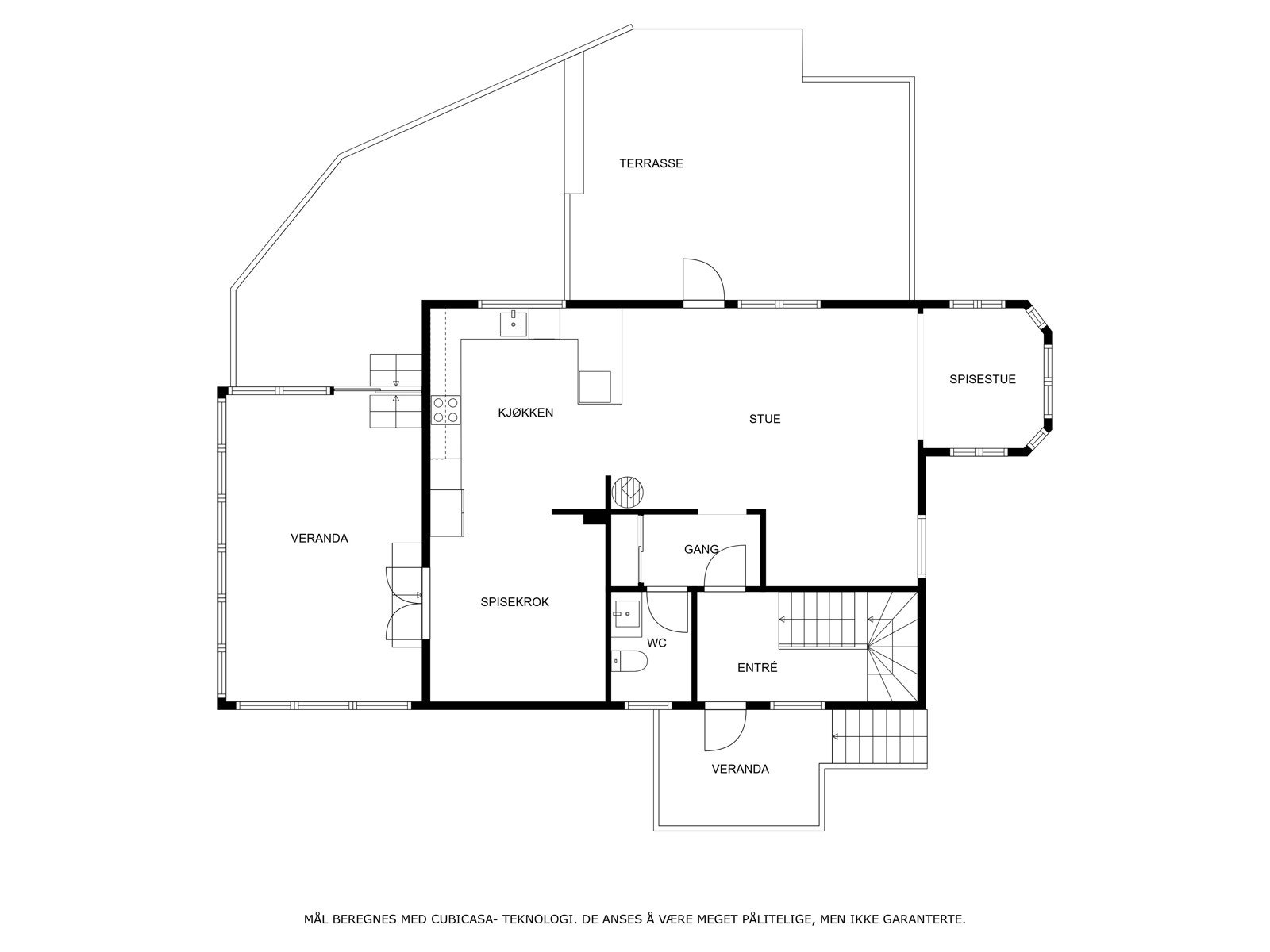 Plantegning 1. etasje Galleribilde