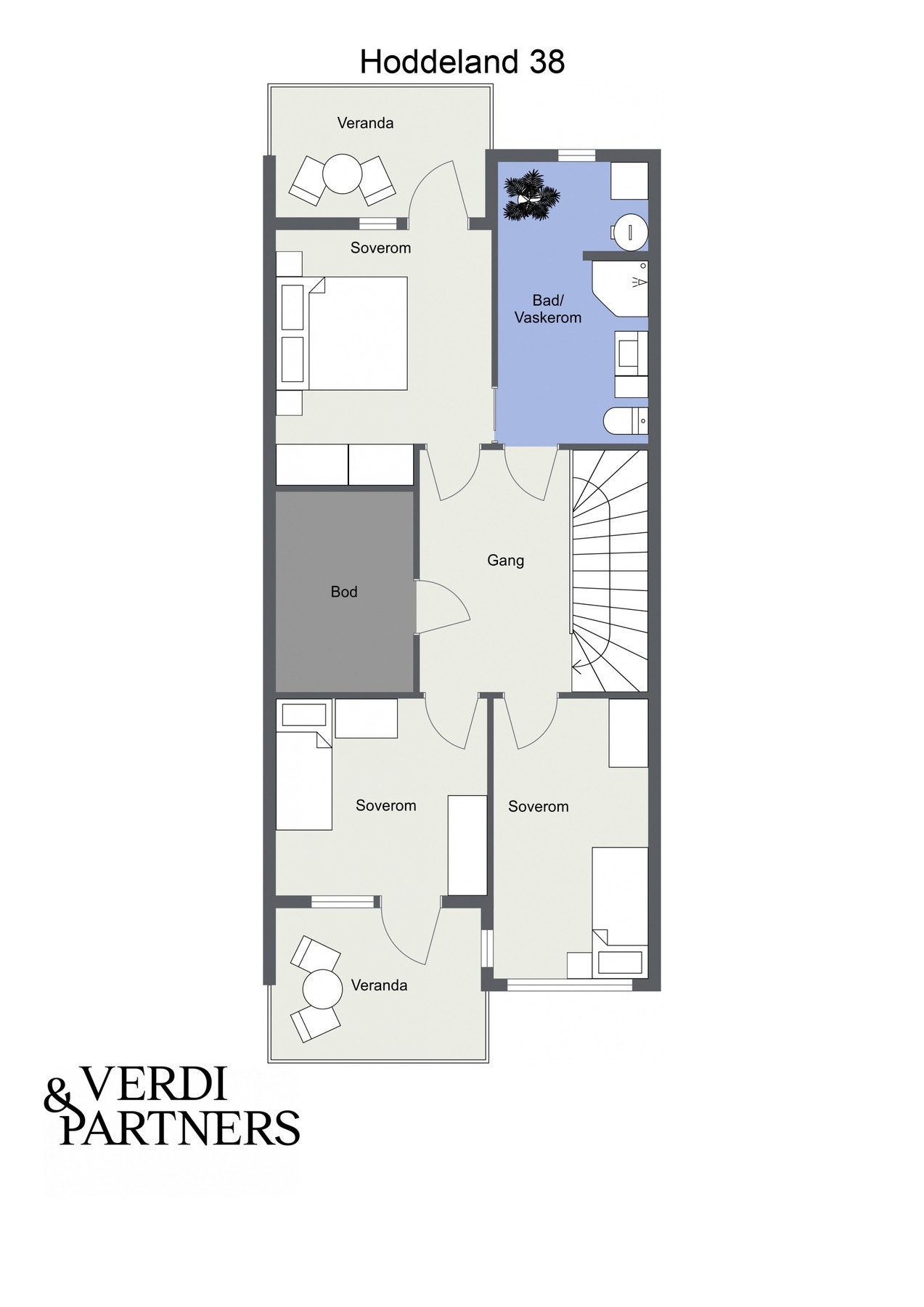 Plantegning 2.etg - Kan avvike fra de faktiske forhold Galleribilde