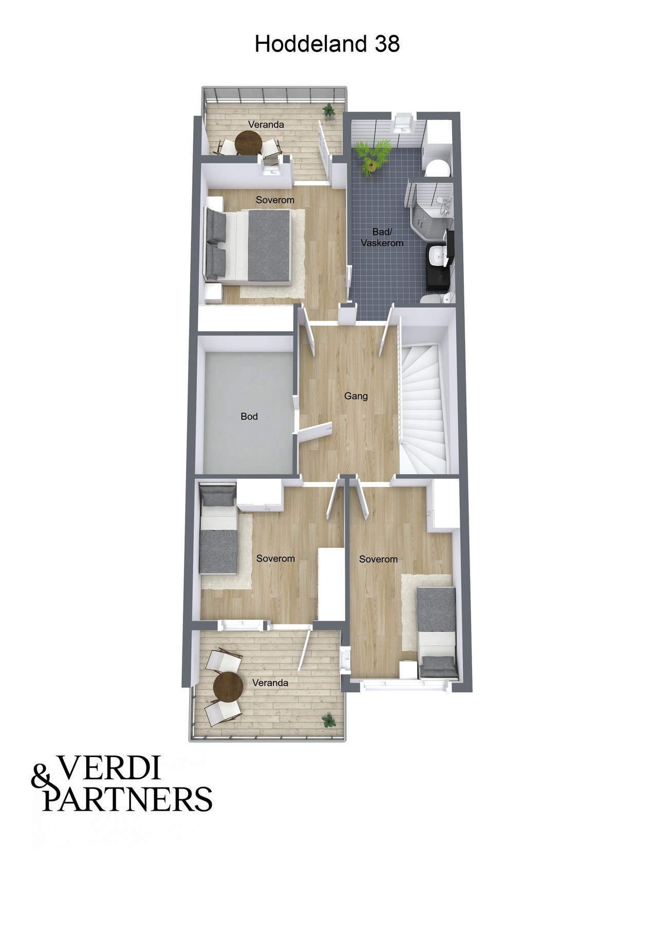 Plantegning 2.etg - Kan avvike fra de faktiske forhold Galleribilde