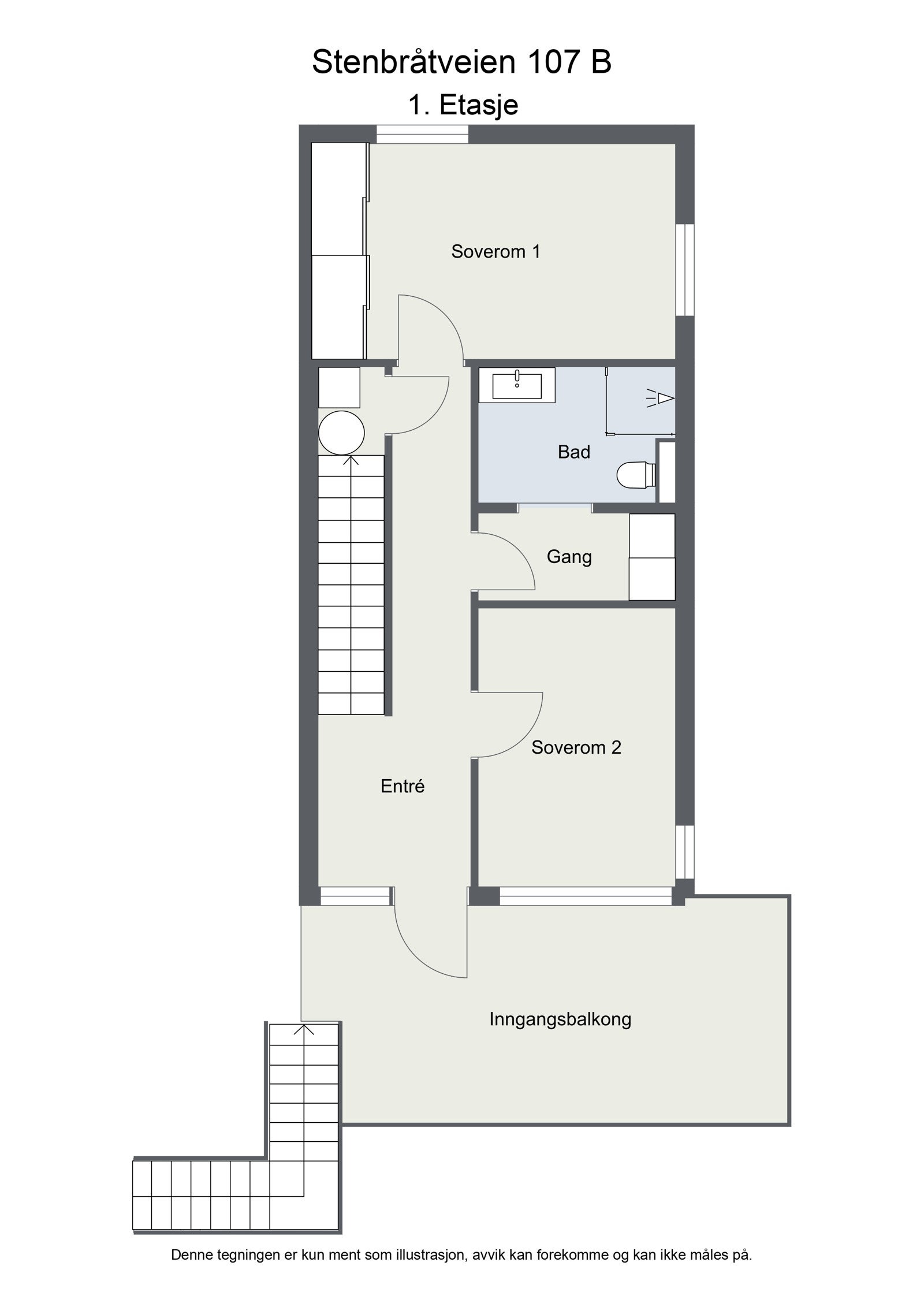 Plantegning 1. etasje Galleribilde