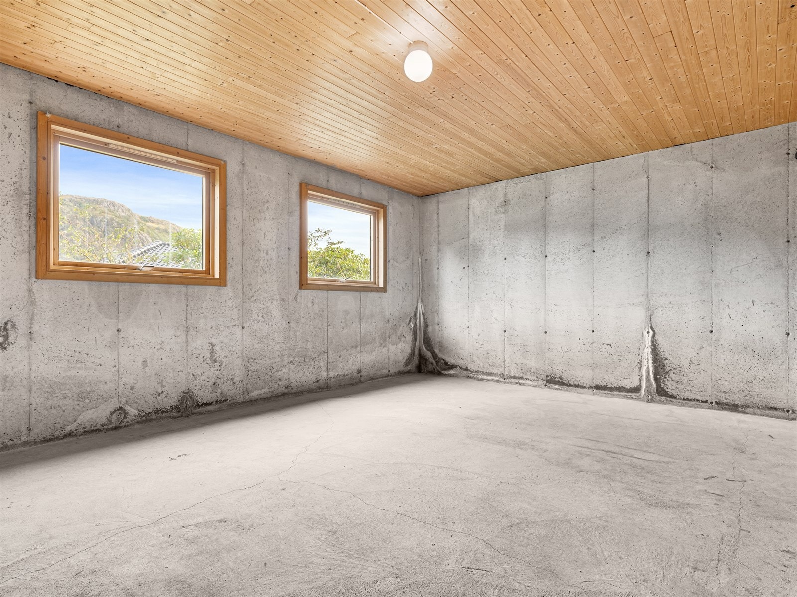 Uinnredet kjellerstue. Galleribilde