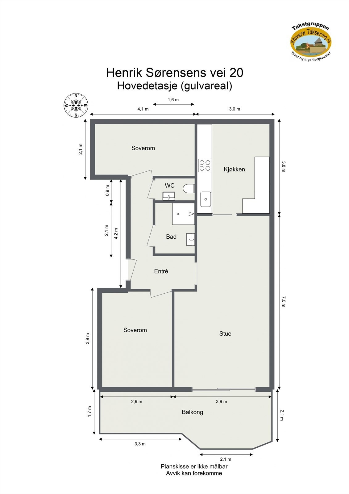 Leiligheten har en god og luftig planløsning Galleribilde