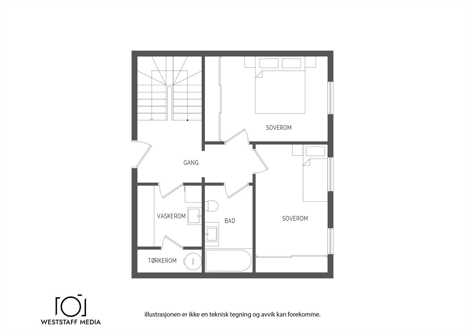 Plantegning 1. etasje Galleribilde
