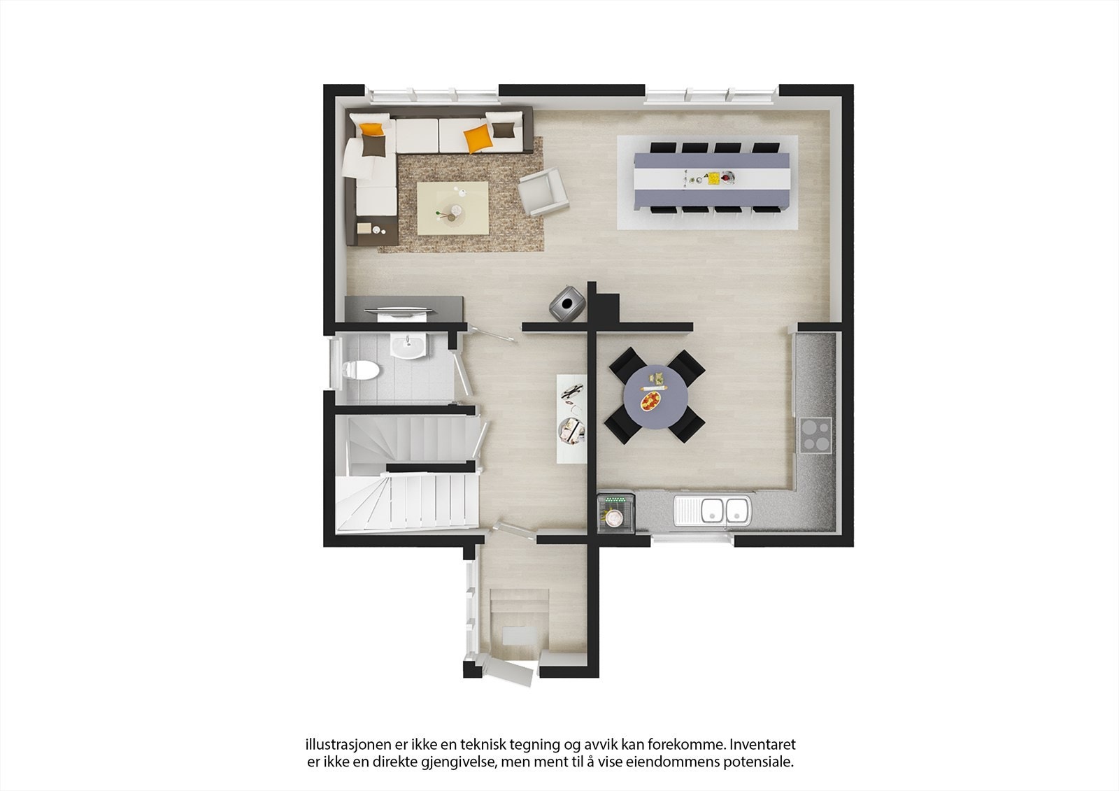 Plantegning 1.etasje. Galleribilde