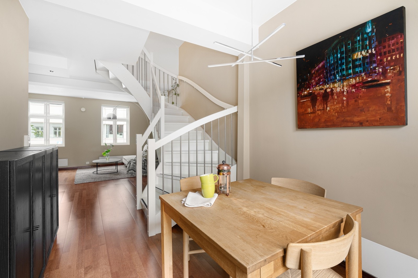 Planløsningen gjør det mulig å dele opp i naturlige soner. Galleribilde