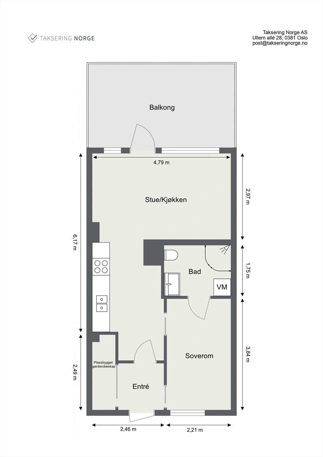 Takstmanns plantegning Galleribilde