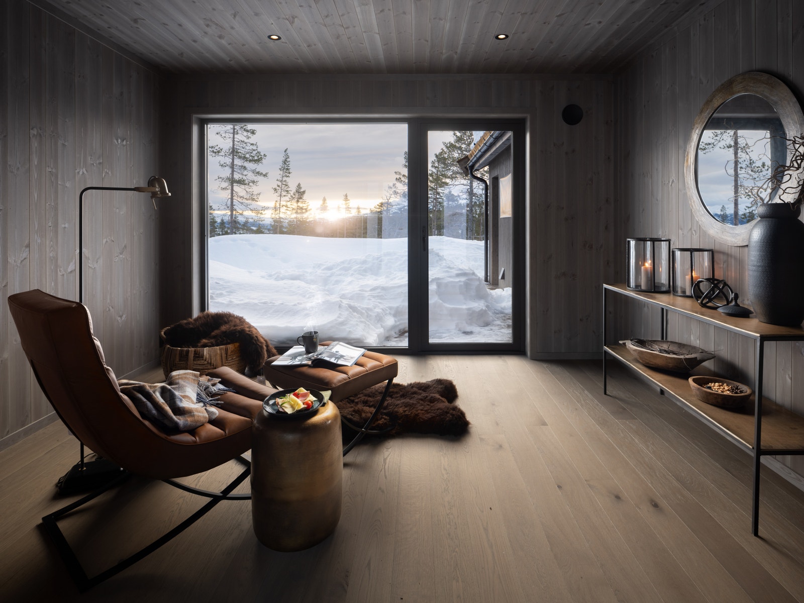 Illustrasjonsfoto av tilsvarende hytte Galleribilde