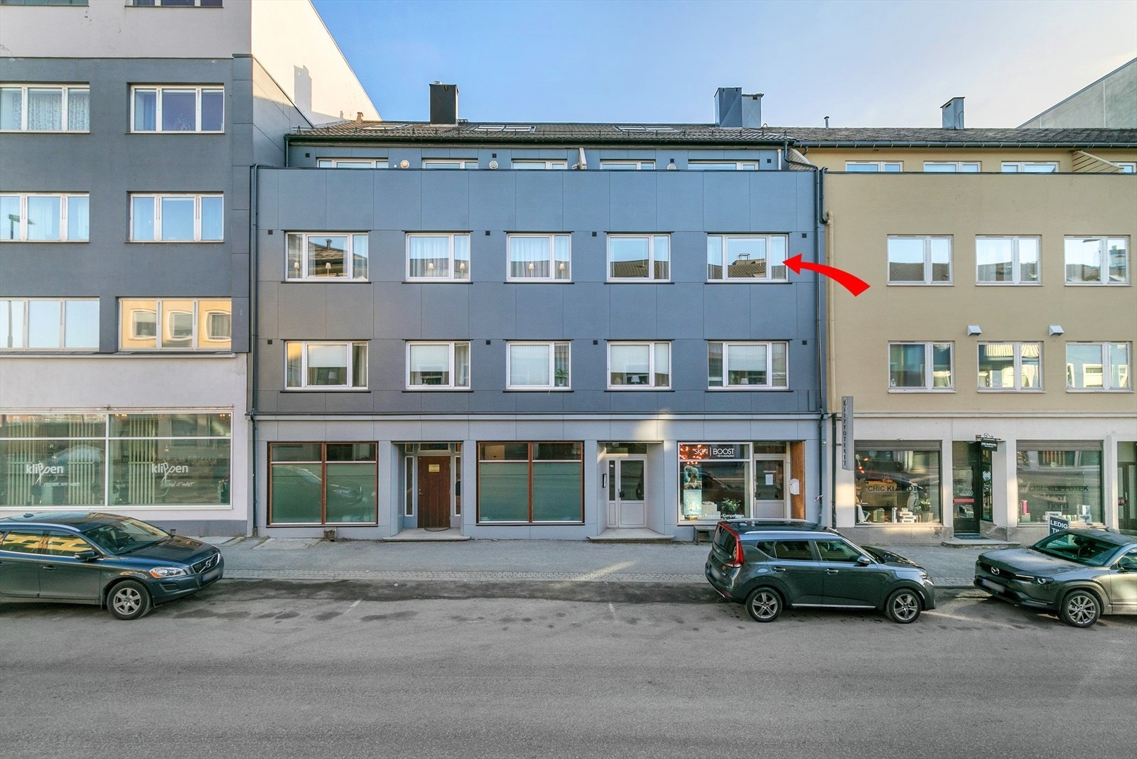 Fremstår som et pent bygg i sentrumsbildet. Galleribilde