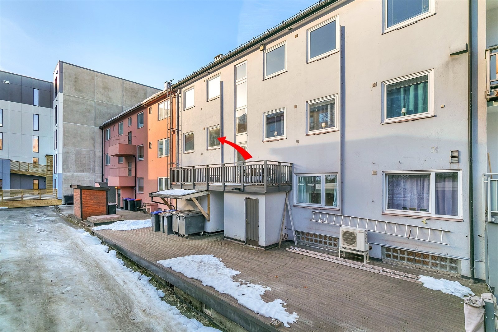 Merk at begge soverom er vendt mot en bakgård; dette gir en roligere tilværelse på natten. Galleribilde