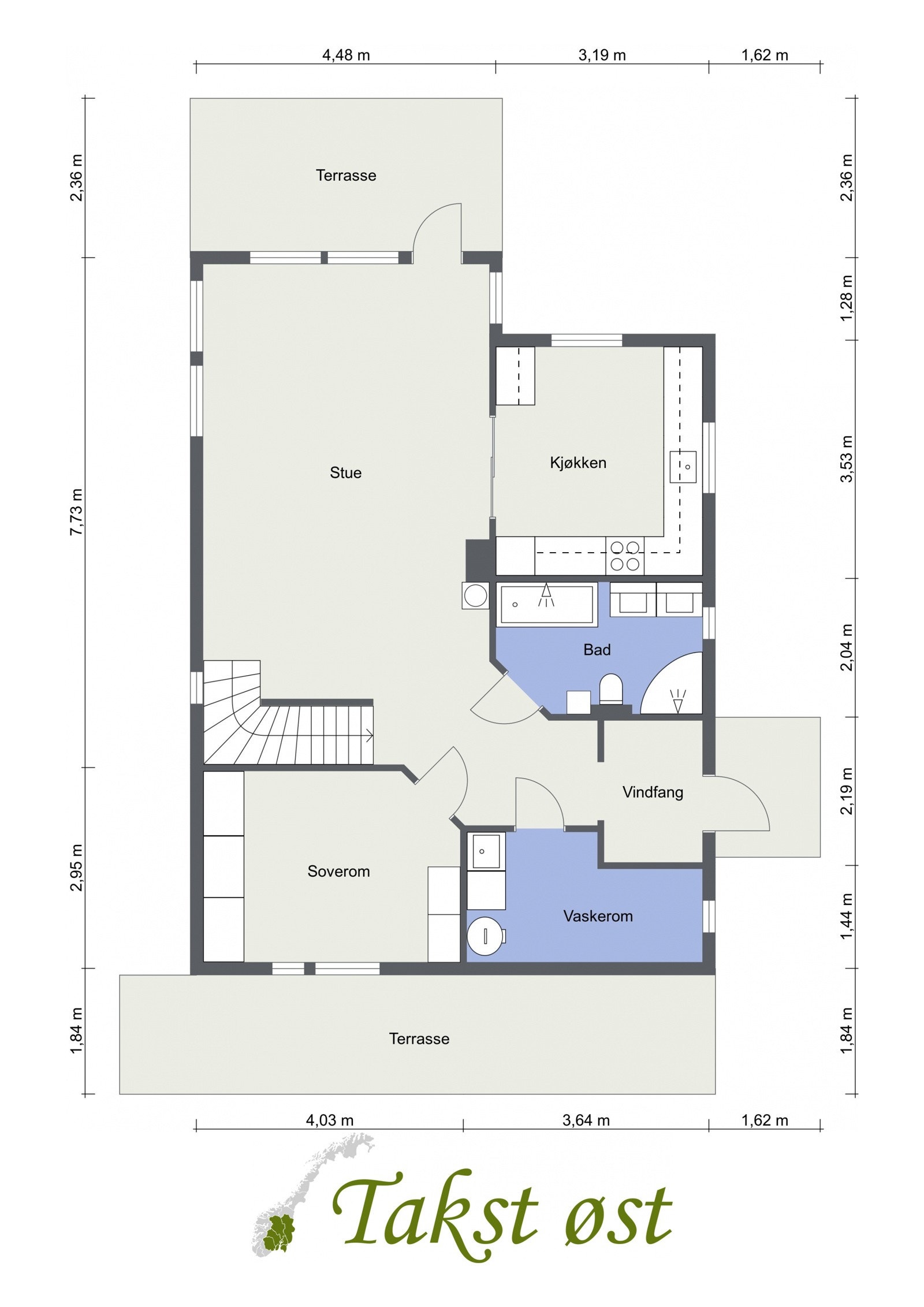 Alundamveien 48 D - 1. Etasje - Plantegning Galleribilde