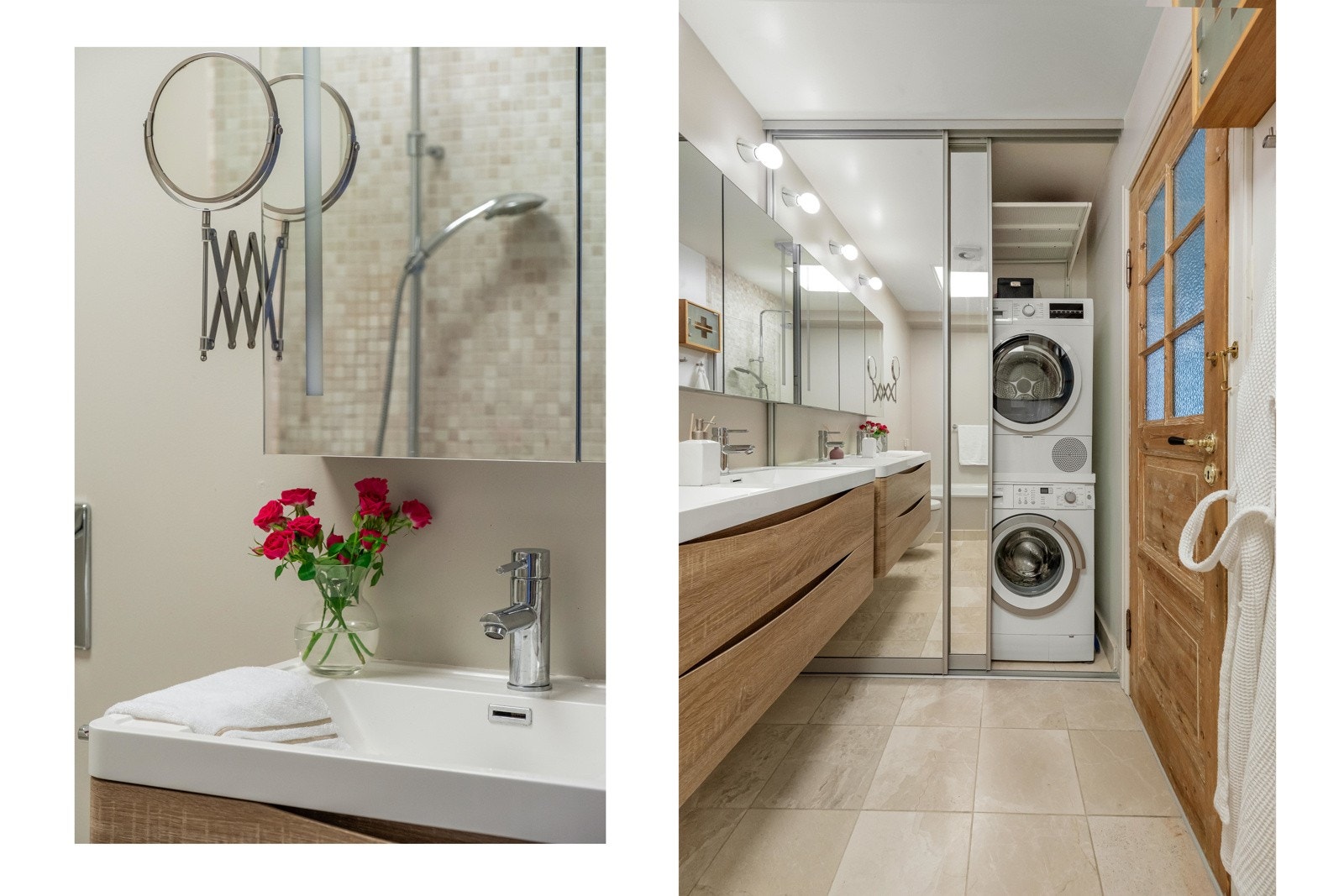 Plass til vaskemaskin og trommel. Galleribilde