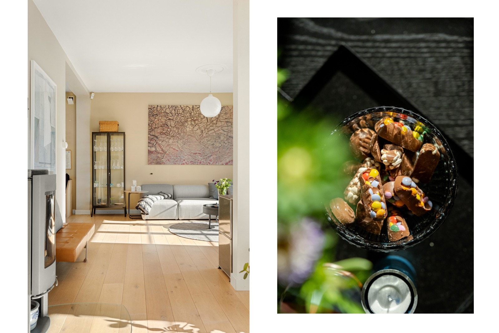 Nå skal vi ut i allrommet mellom stua og gangen. Vi tar med et bilde av Nidars favoritter for å bryte opp litt. Galleribilde