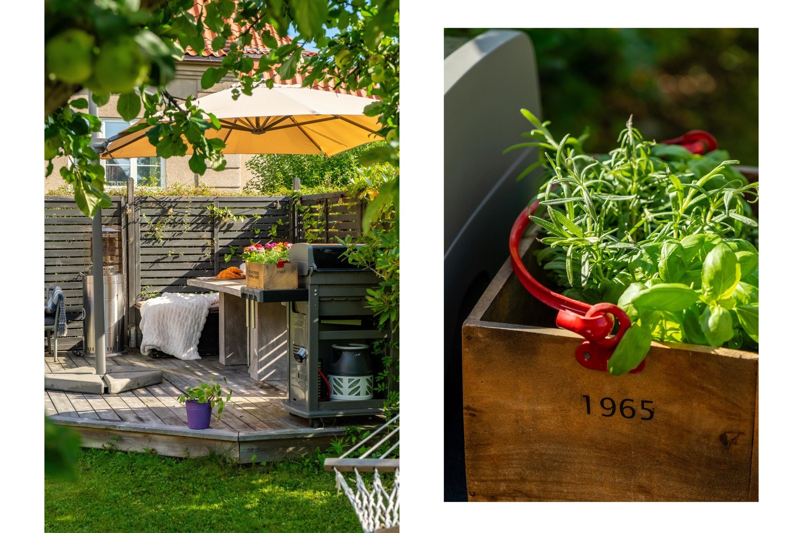 Her kan du så klart ha plantekasser og alt måtte ønske av uteting. Galleribilde