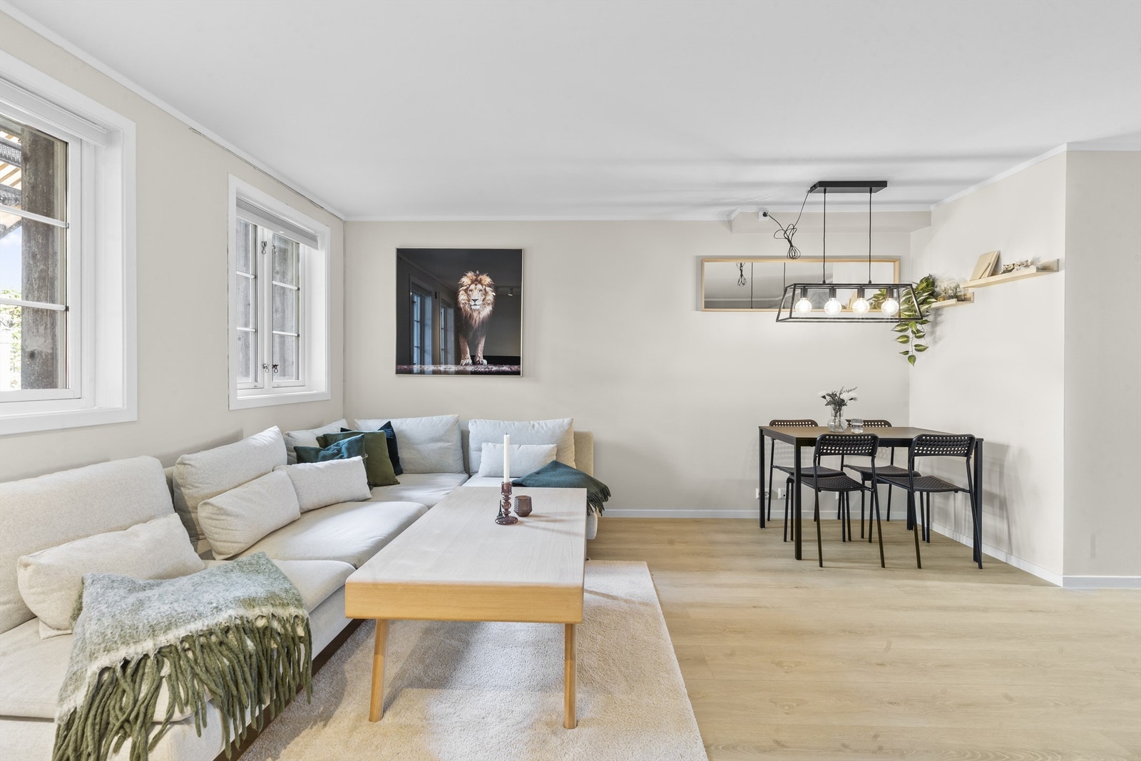 Lyst og trivelig er det med mye naturlig dagslys som slippes inn. Galleribilde