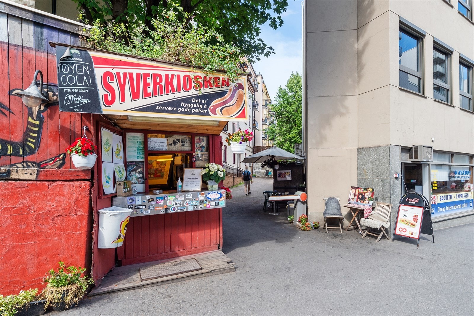 Syverkiosken et lite steinkast unna. Galleribilde