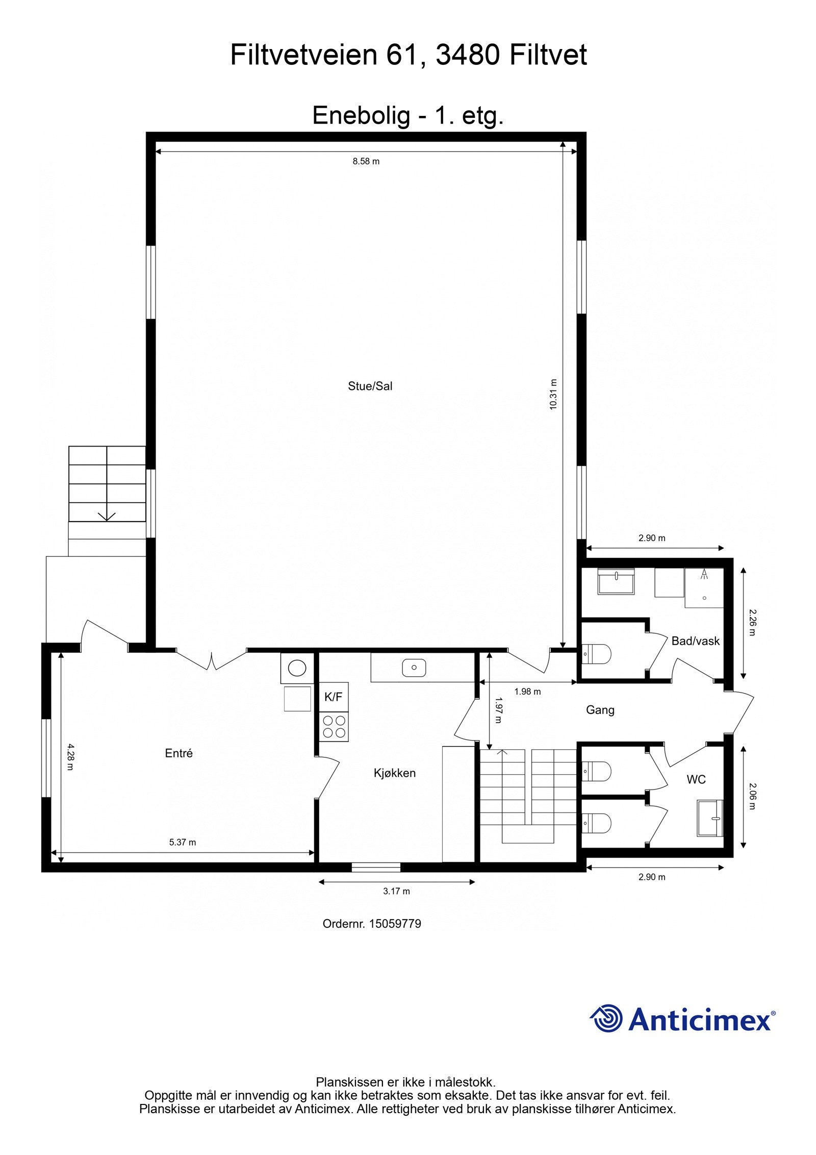 Plantegning 1 etasje Galleribilde