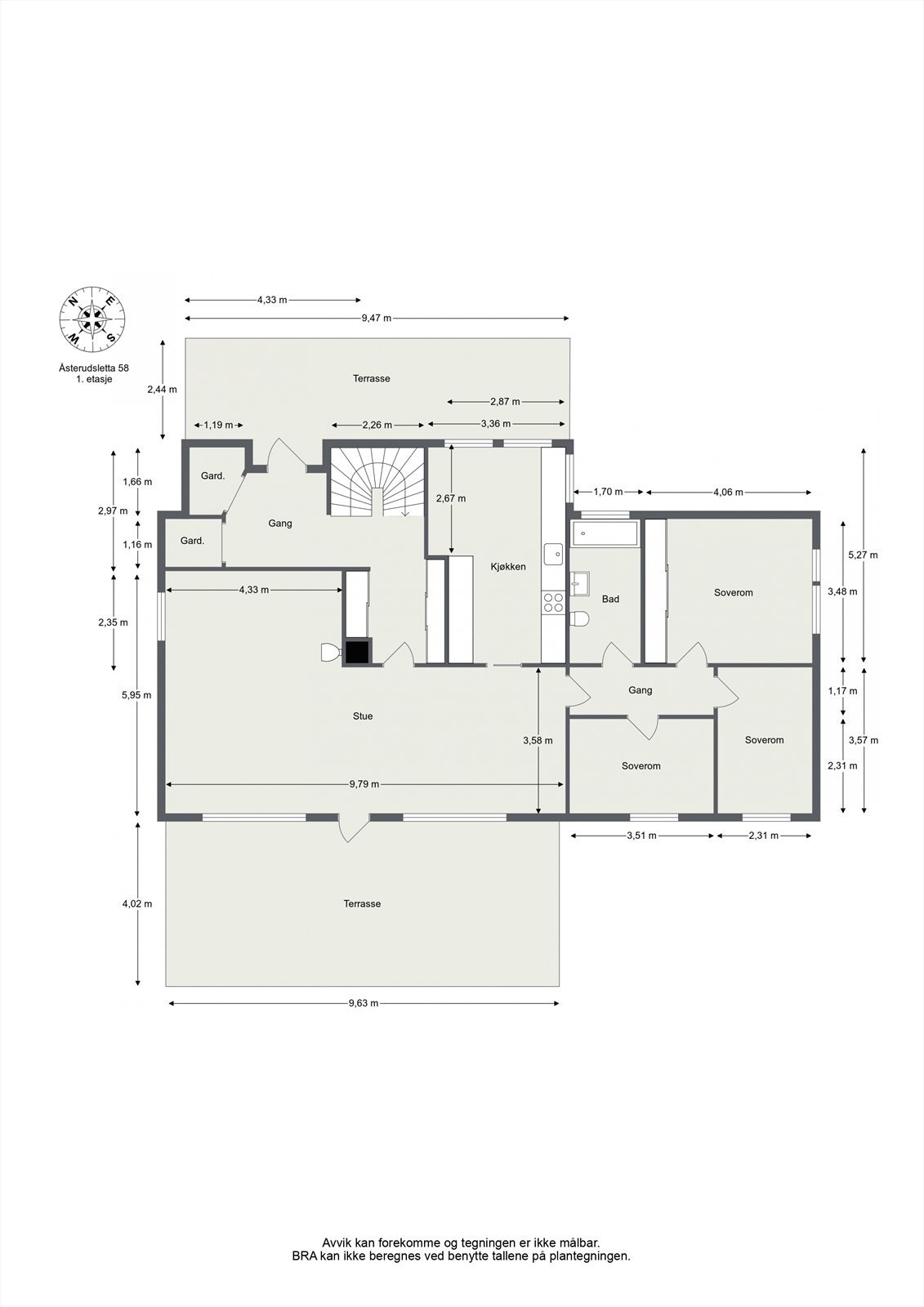 Planløsning 1.etasje. Galleribilde