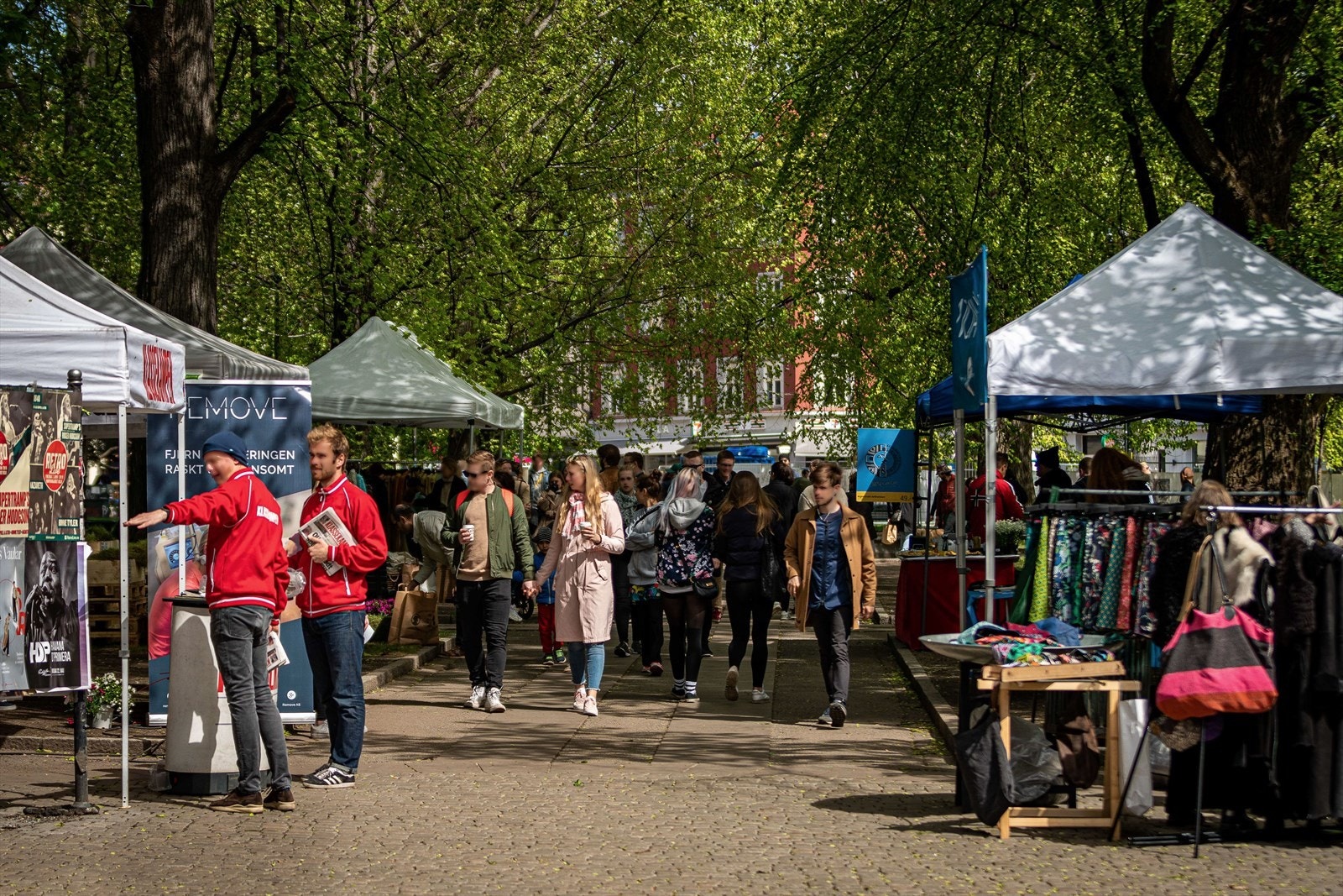Grünerløkka har marked hver søndag på Birkelunden og i flere sidegater. Galleribilde
