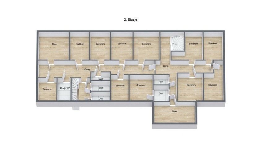 Planskisse 2.etasje Galleribilde