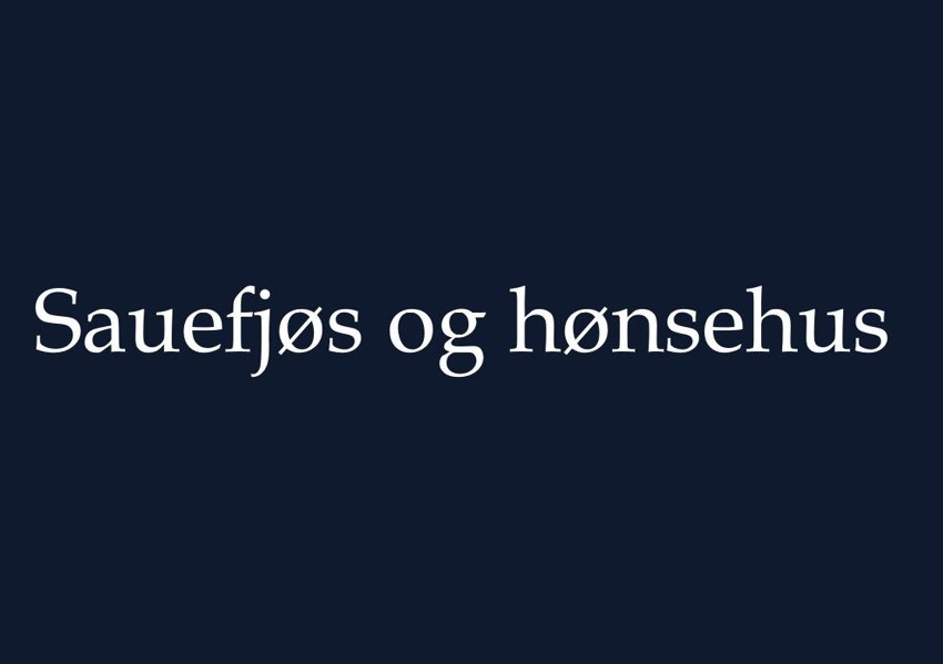 Sauefjøs og hønsehus Galleribilde