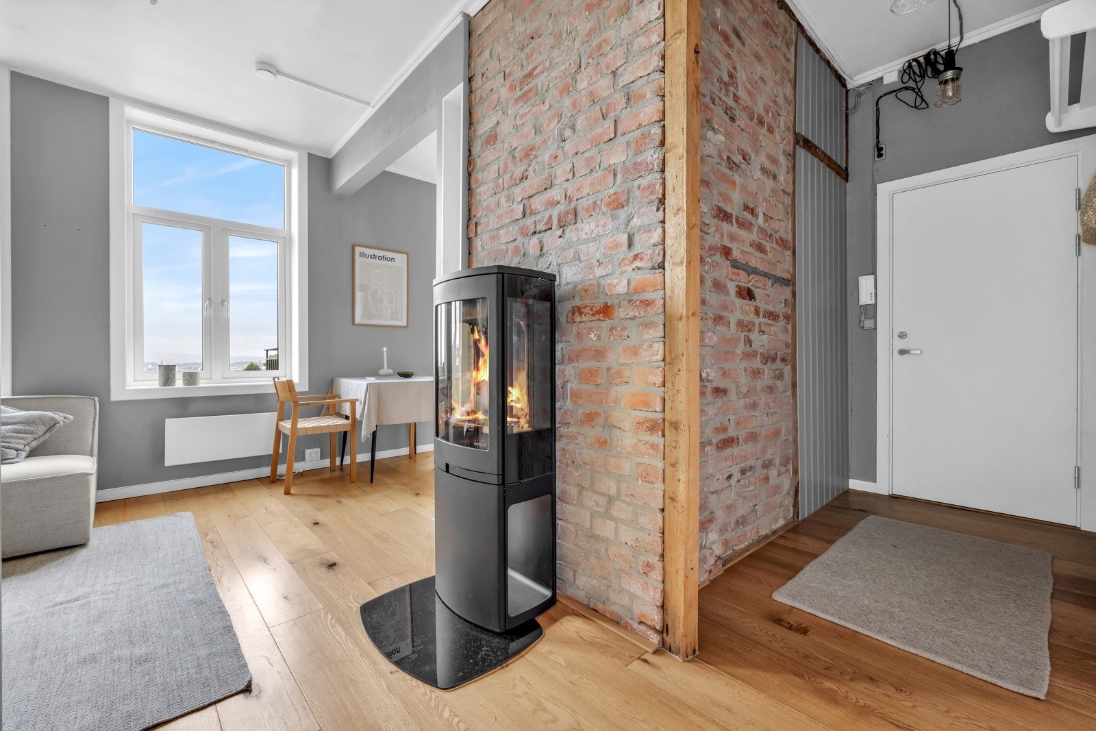 Her er det en klassisk tegelsteinsvegg som gir et særpreg. Galleribilde