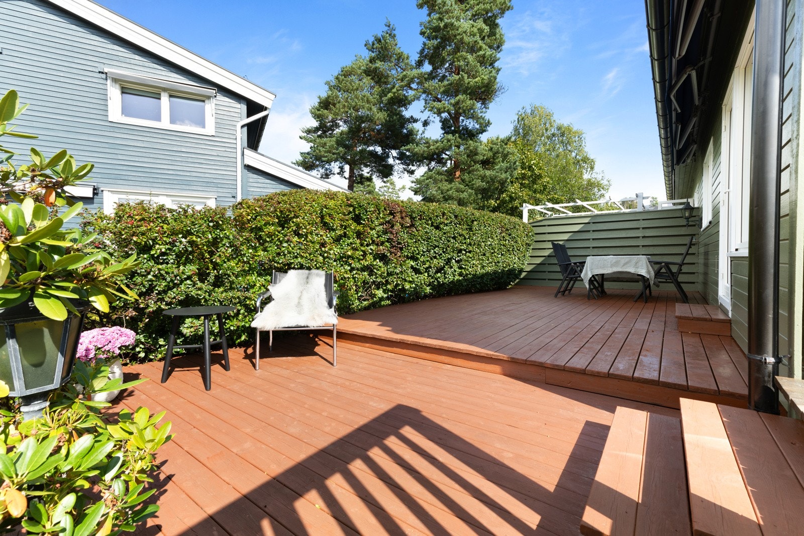 Terrasse mot nord på 34 m² med kveldssol Galleribilde