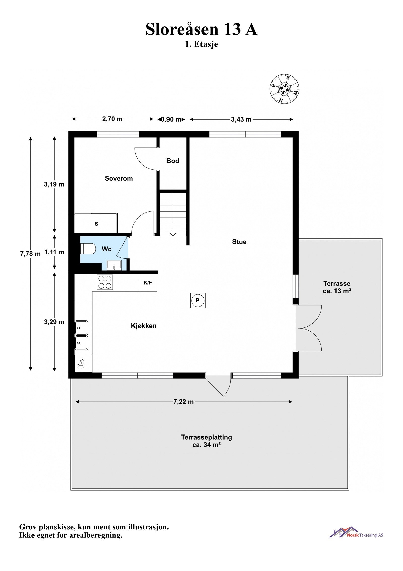 Planskisse 1. etasje Galleribilde