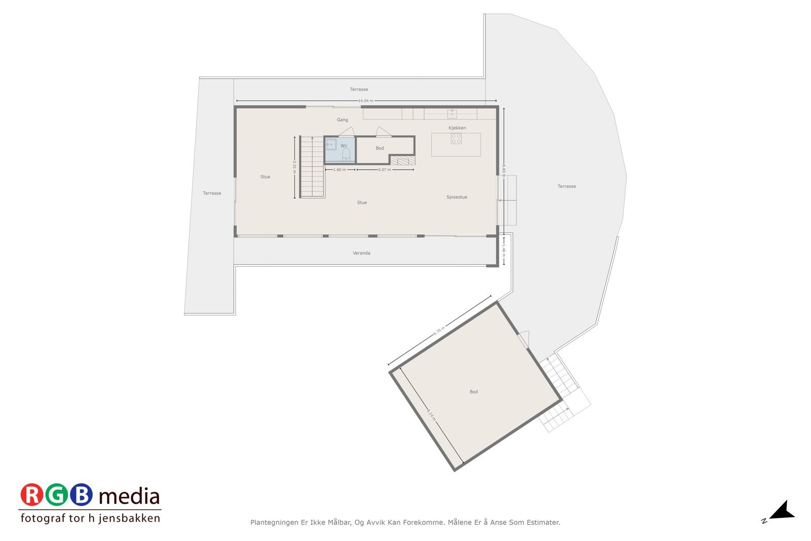 Plantegningen i 1.etasje Galleribilde