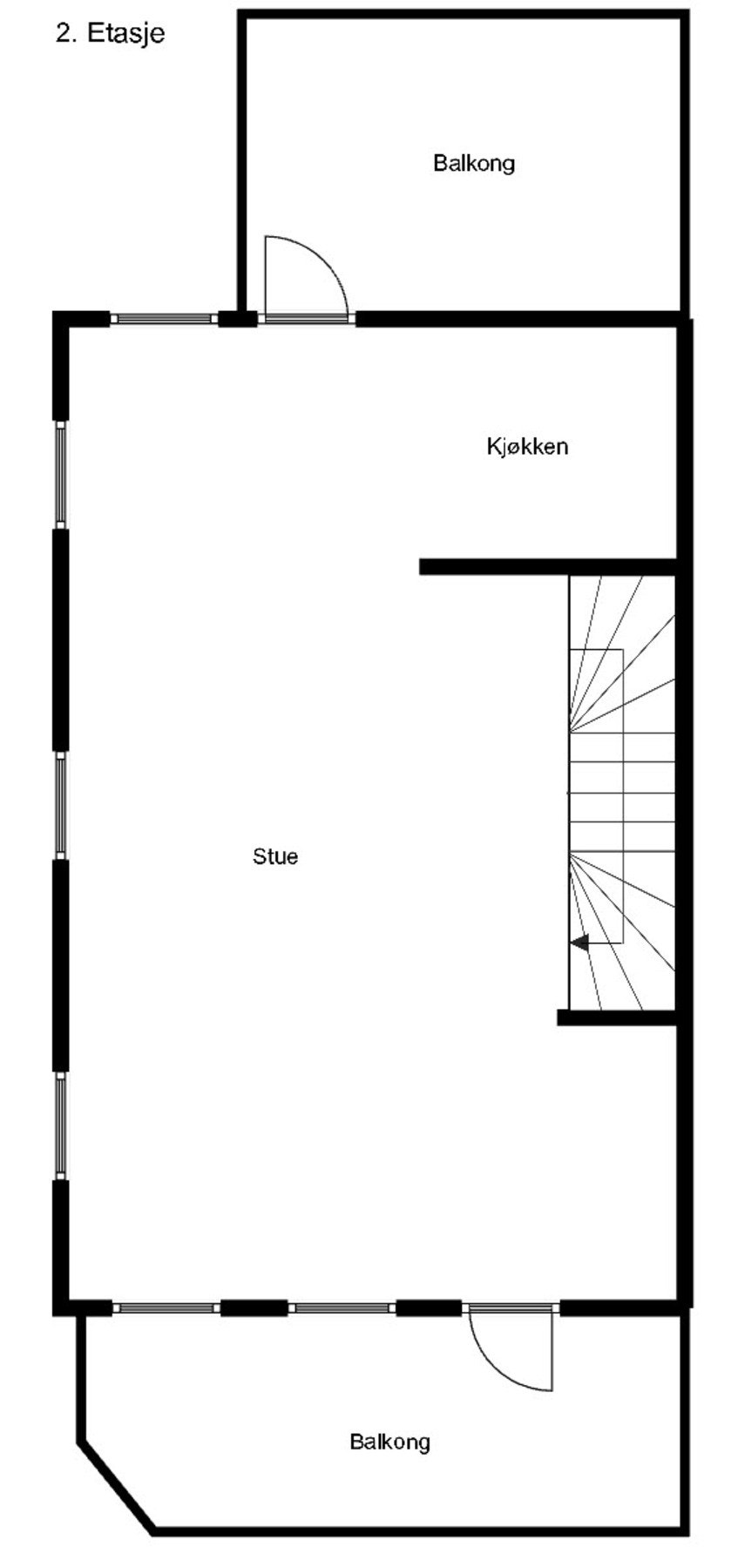 Plantegning hovedetasje Galleribilde