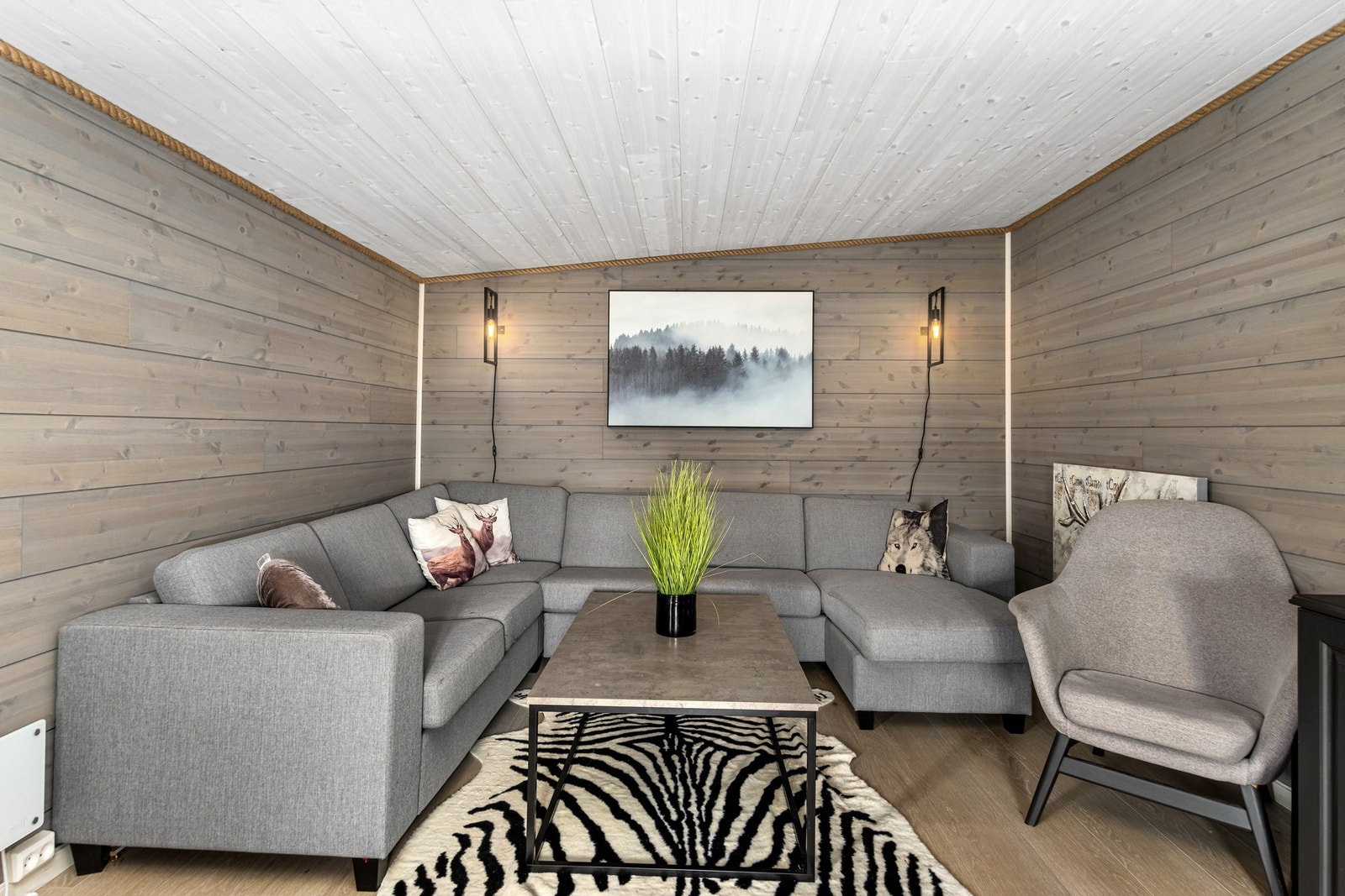 Stue som ble tilbygd i 2021. Galleribilde