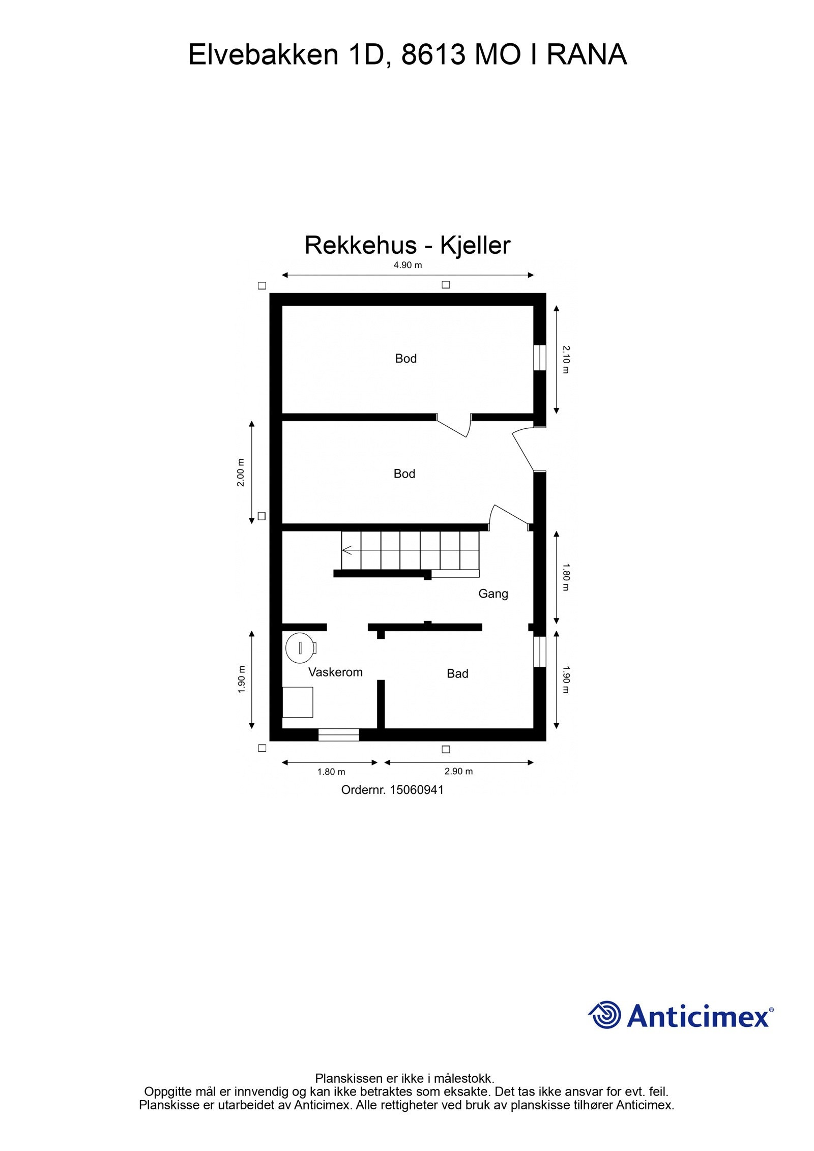 Gjør deg kjent med plantegning for kjelleretasjen. Galleribilde