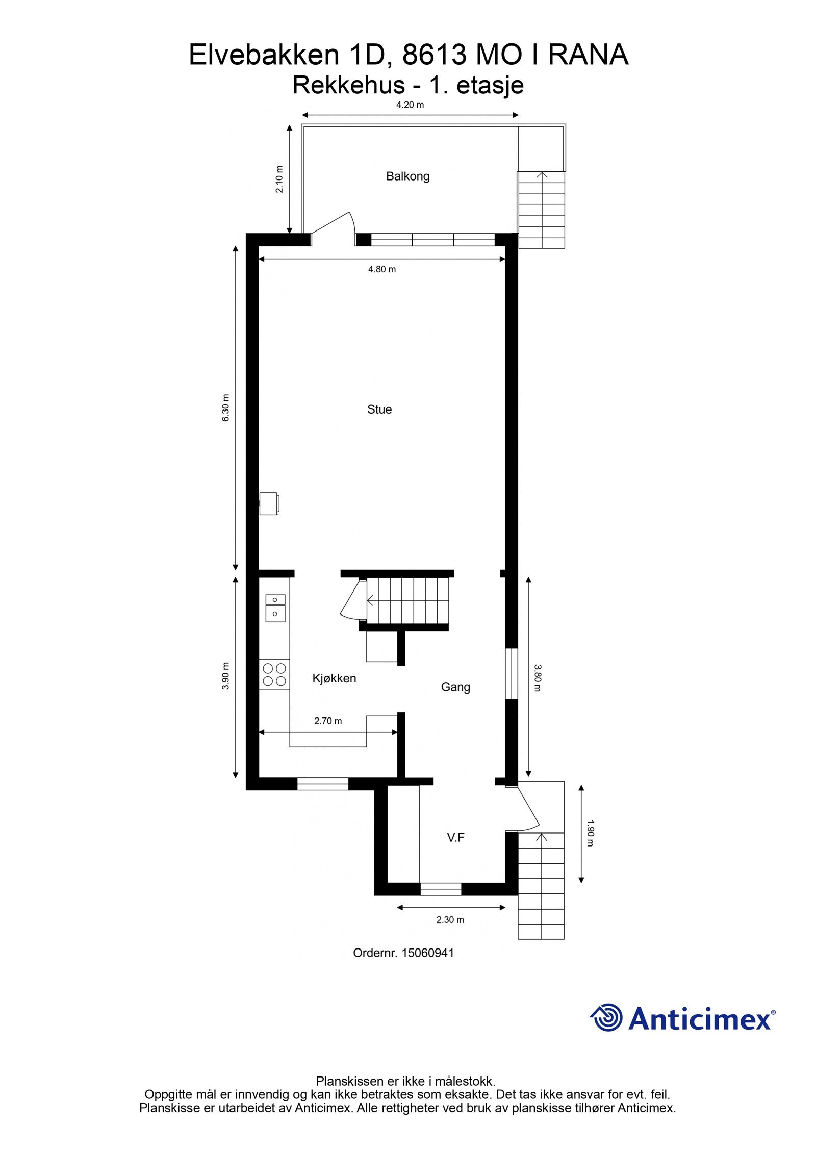 Plantegning viser den smarte og gjennomtenkte planløsningen, hvor lysinnslipp og romslig layout skaper en luftig og behagelig atmosfære. Hver etasje er designet med funksjonalitet og komfort i fokus. Gjør deg kjent med boligens planløsning. Galleribilde