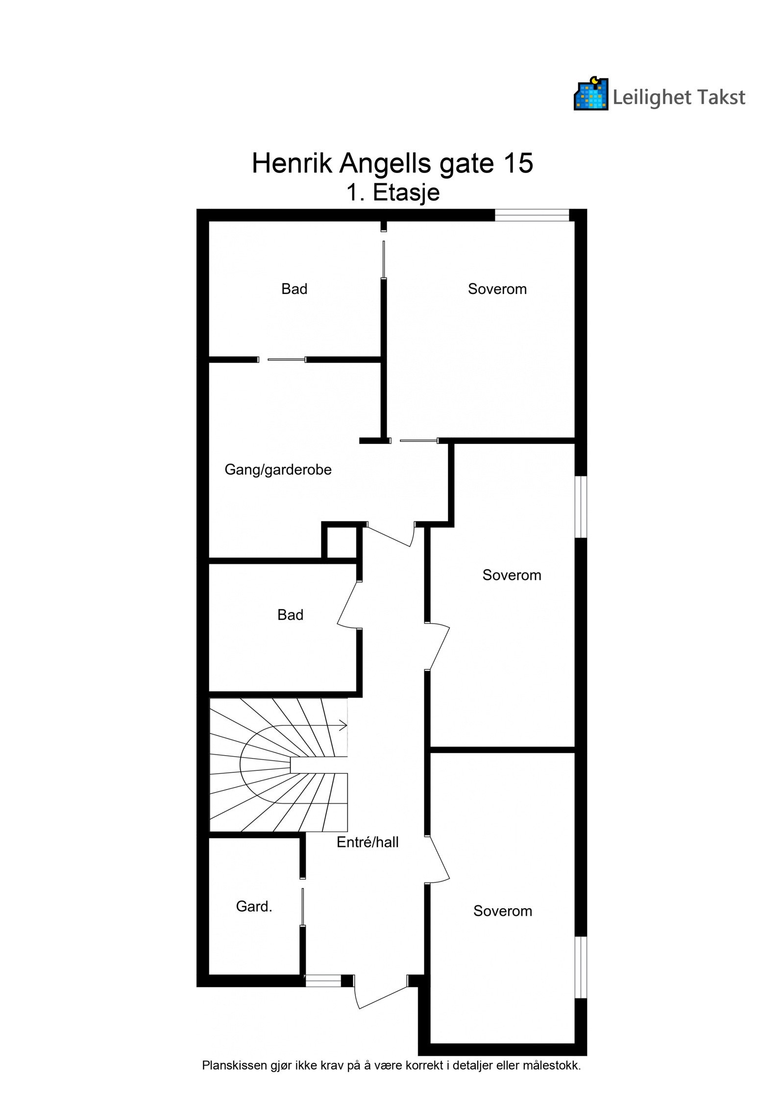 1. etasje planskisse. Galleribilde