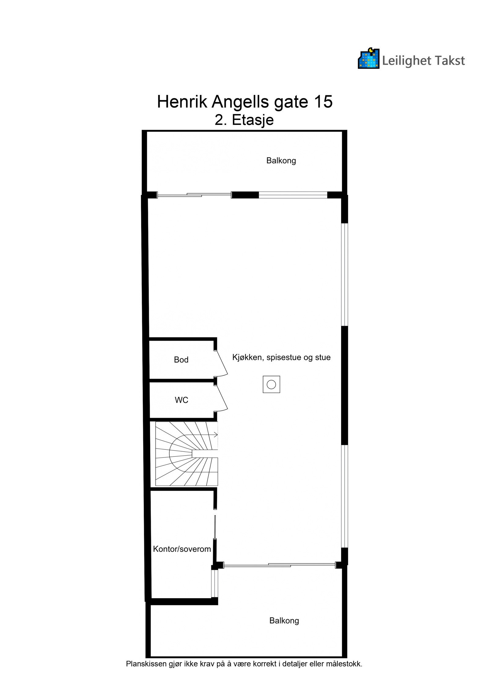 2. etasje planskisse. Galleribilde
