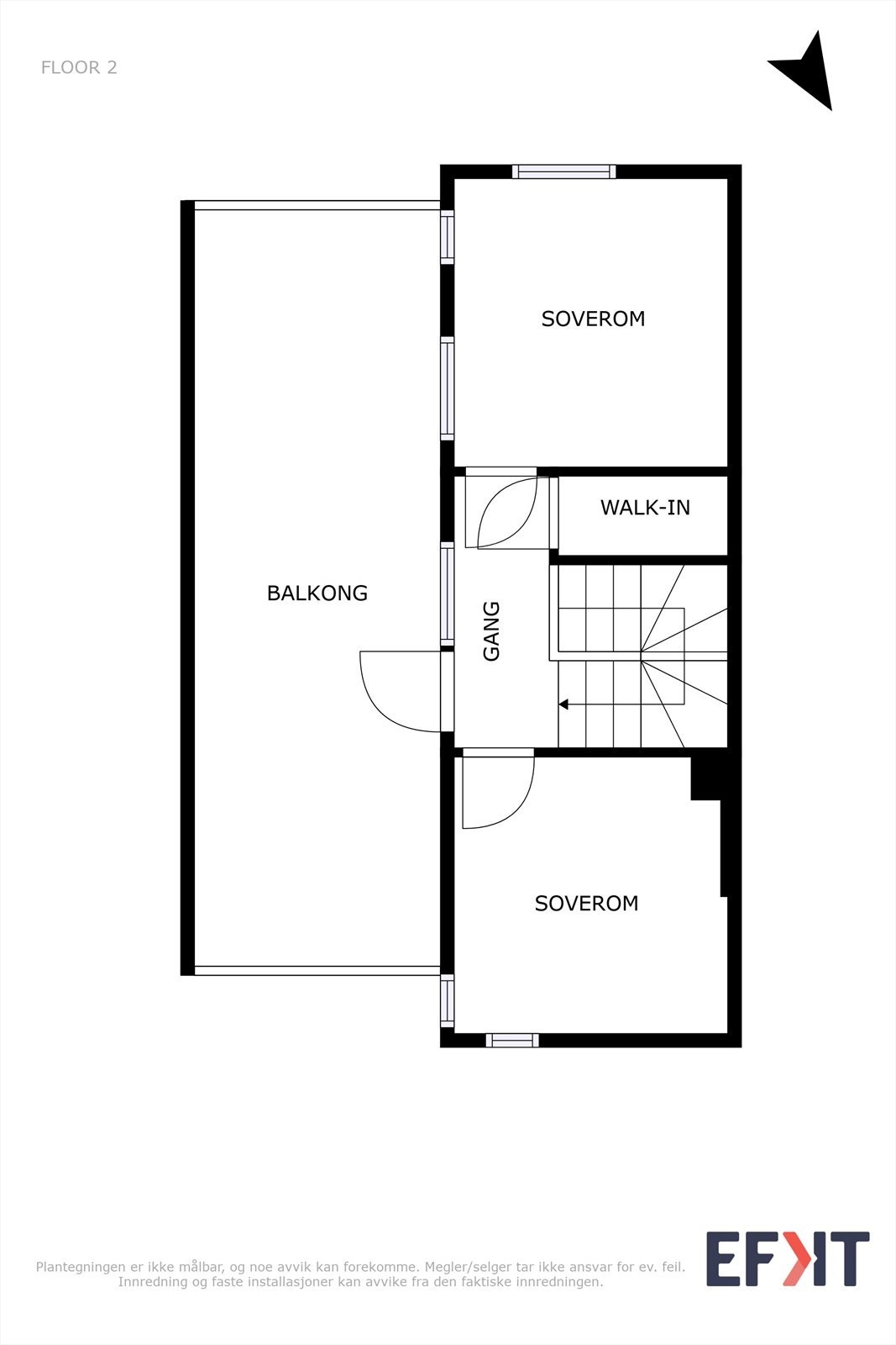Planløsning 2.etasje Galleribilde
