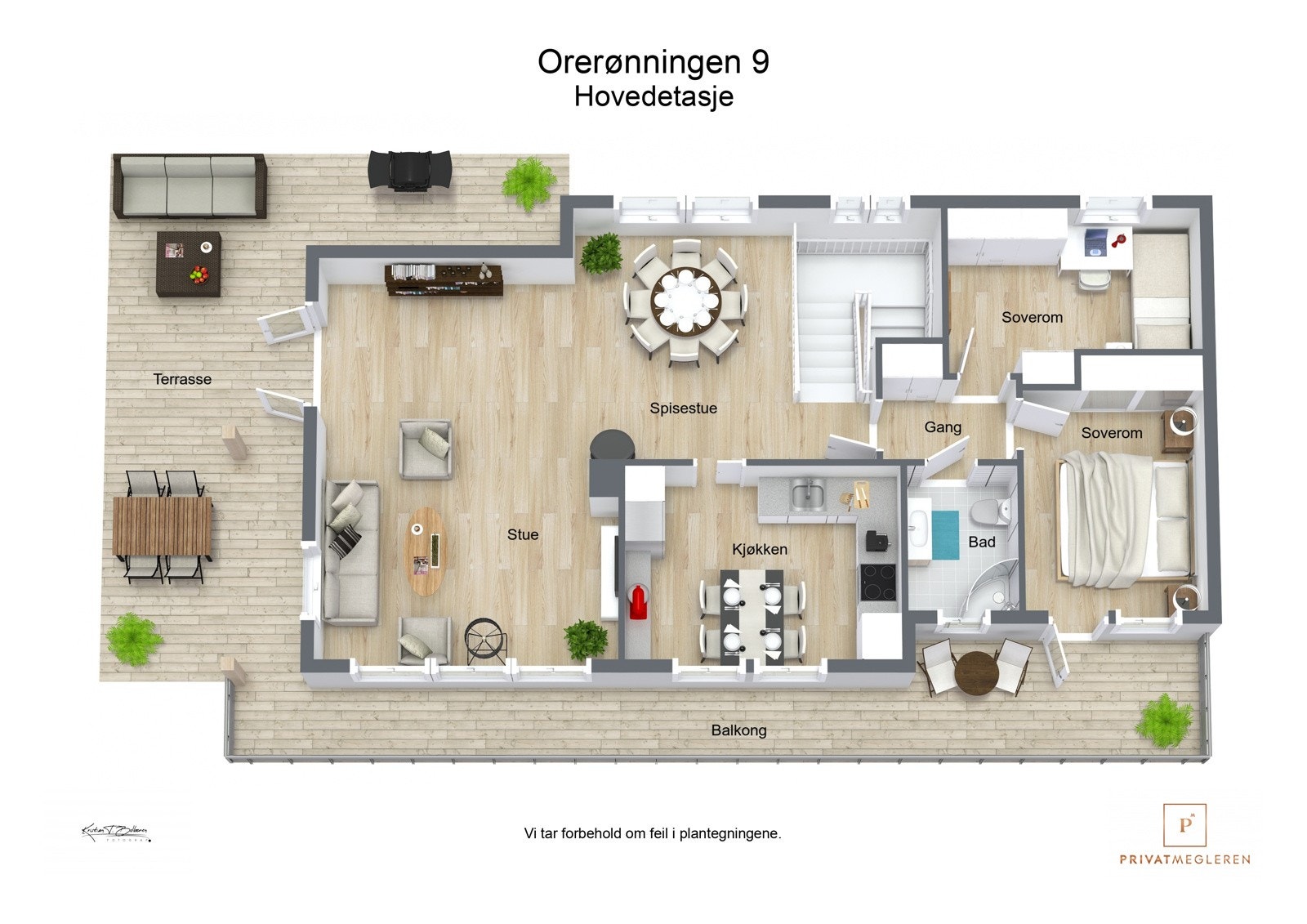 Plantegning hovedetasjen. Galleribilde