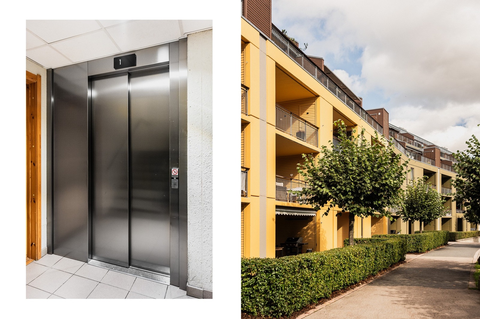 Oppgangen har heis til alle etasjer - inkludert garasjeanlegget. Galleribilde