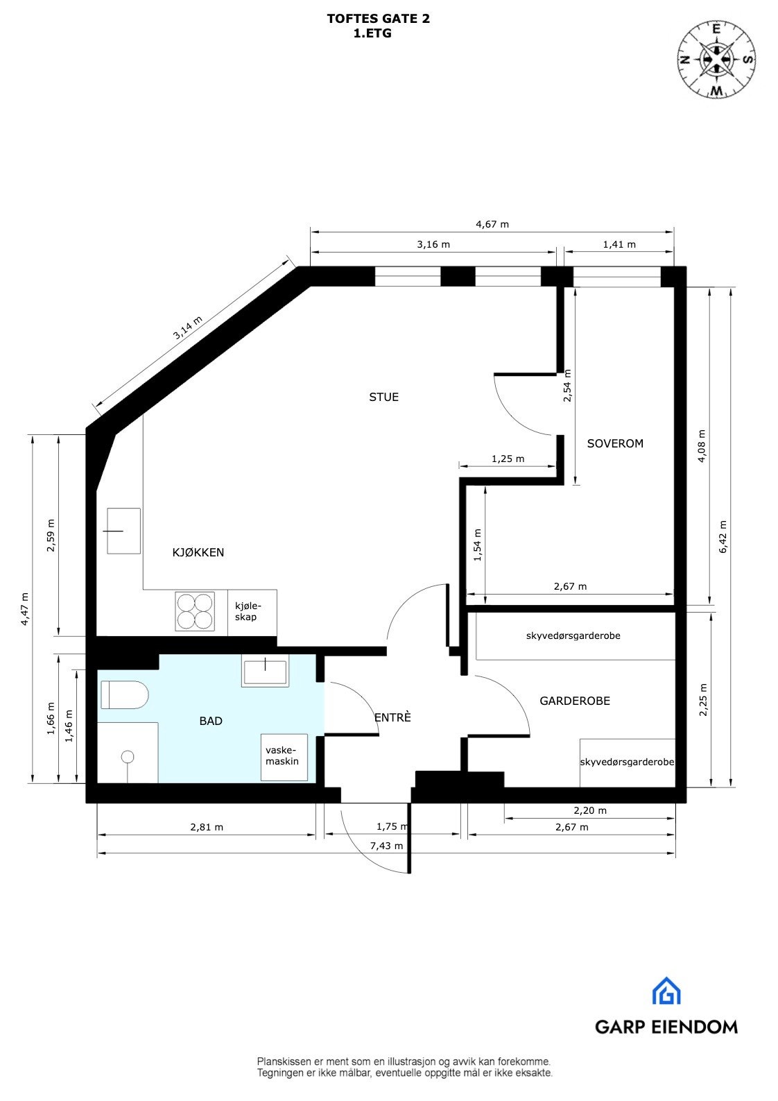 - Boligen disponerer en kjellerbod på ca. 5 m² - Galleribilde