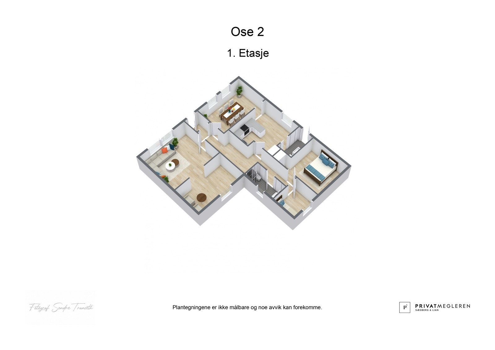 3D plantegning 1.etasje, ikke målsatt - kun en illustrasjon Galleribilde