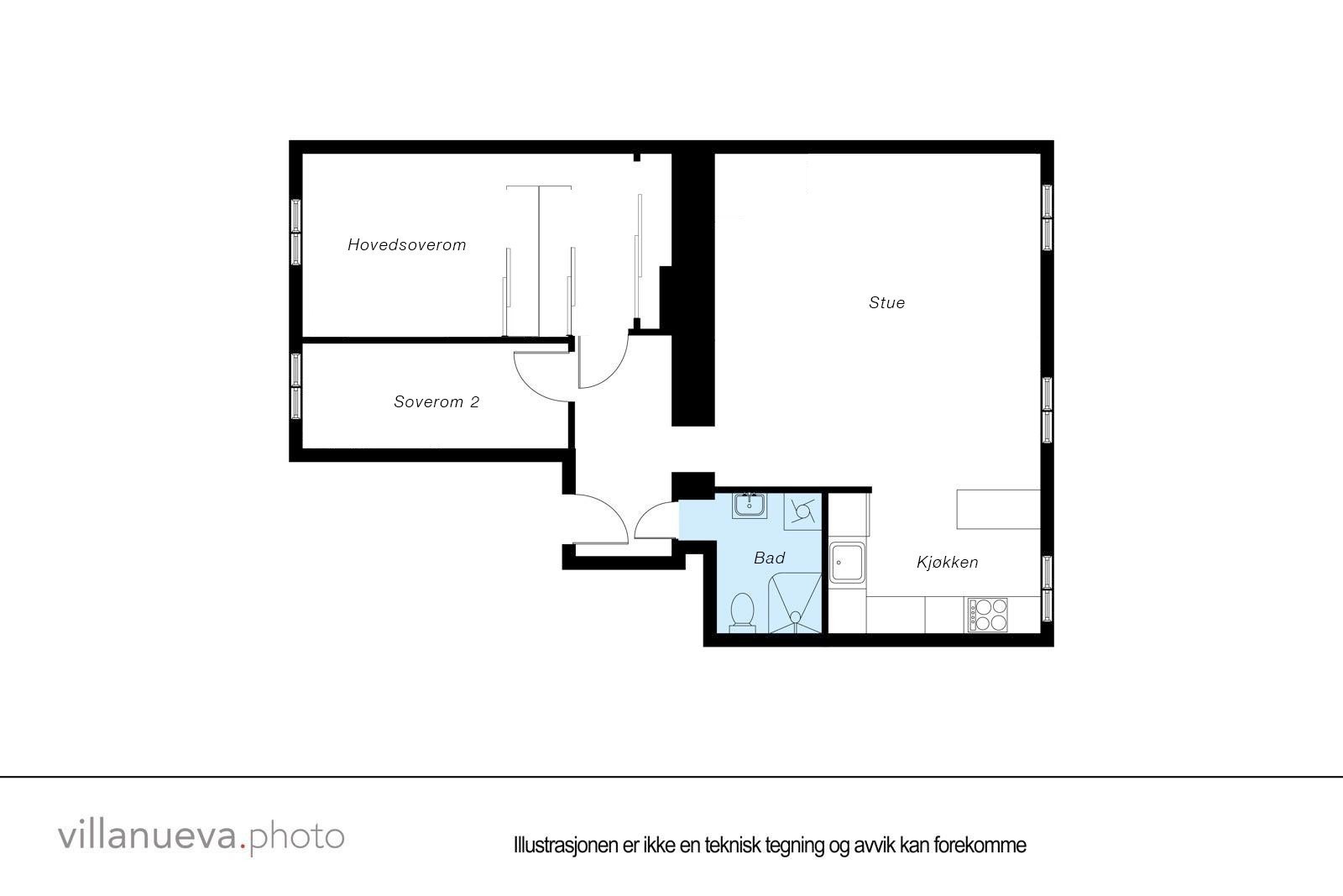 Plantegning - ikke målbar. Galleribilde
